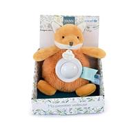 DOUDOU ET COMPAGNIE - Veilleuse Peluche Renard Musicale et Lumineuse pour Enfant - Avec 3 Lumières - Taille 20 cm - Orange - Collection Unicef - Idée Cadeau Dès La Naissance - DC3992