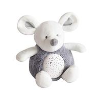 Doudou et Compagnie - Veilleuse Peluche Souris Musicale - UNICEF - DC3691 | Musicale et Lumineuse - Gris Doux - 20 cm - Collection UNICEF - Pour Enfant - Garantie Doudou Perdu - Idée Cadeau Naissance