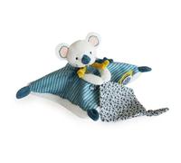 Doudou et Compagnie – Doudou plat Peluche Douceur Yoca Le Koala – 25 cm, blanc/bleu, boîte cadeau