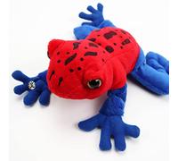 Doudou grenouille fraise en forme de flèche et amphibiens Bleu jeans