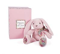 Doudou Histoire d'Ours Ami en peluche lapin rose 25 cm