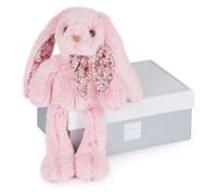 Doudou Histoire d'Ours Peluche lapin rose 25 cm