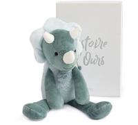 Histoire d'Ours - Peluche Dinosaure Les Sweety Chou - 30 cm Verte/Grise en boîte cadeau