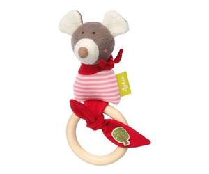Doudou Hochet Anneau de Dentition en Bois Sigikid® Souris Green 19