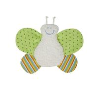 Doudou Hochet Efie Papillon Coloré 25 cm Coton Bio Organic Naturel