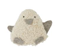 Doudou Hochet Pingouin coton bio blanc feutrine grise Efie® - Jouets