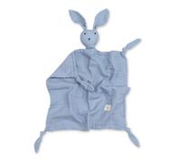 Doudou lange lapin Bleu ciel de gris