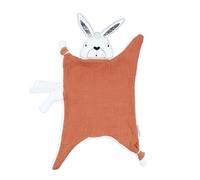Doudou lange lapin brique
