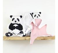 Doudou lange panda pétale