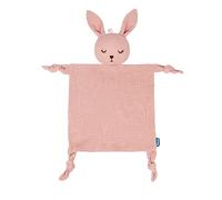 Doudou Lapin Apaisant en Mousseline de Coton - Jouet et Serviette pour Bébé, Compagnon Dès La Naissance, Poupée de Dentition, Jouet Apaisant pour Fille et Garçon