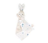 Doudou lapin blanc en micro-velours - KALOO - Carre douceur - 0 mois et plus