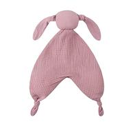 Doudou Lapin Double Couche Mousseline Coton, Couverture de Sécurité Plat, Mignon Jouet pour Bébé, Cadeau Naissance, Pour Garçon et Fille 0 Mois à 1+ Ans