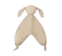 Doudou Lapin Double Couche Mousseline Coton, Couverture de Sécurité Plate, Mignon Jouet pour Bébé, Cadeau Naissance, Pour Garçon et Fille 0 Mois à 1+ Ans
