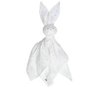 Doudou lapin en gaze de coton blanc à