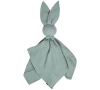 Doudou lapin en gaze de coton jeanne vert de gris TU