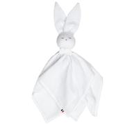 Doudou lapin gaze de coton jeanne blanc