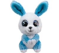 Doudou lapin glace 15 cm blanc, bleu