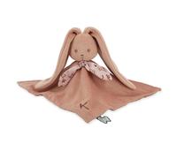 Kaloo Doudou Lapin Lapinoo – Peluche bébé 30x30 cm, bi-matières coton & velours côtelé, terracotta