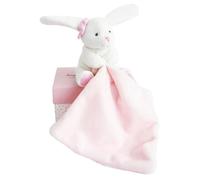 Doudou Lapin Mouchoir - DOUDOU ET COMPAGNIE - Rose - Fille - Naissance - Peluche 10cm - Boîte Fleur