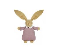 Doudou Lapin Nid d'Ange avec hochet : Vieux rose