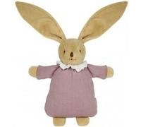 Doudou Lapin Nid d'Ange avec hochet : Vieux rose Trousselier Rose G