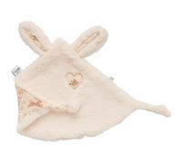 Doudou lapin petit cœur jardin enchanté et fausse fourrure ivoire