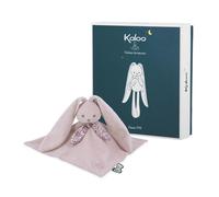 Kaloo - Lapinoo - Doudou Lapin Rose - Peluche Bébé - Carré 30 x 30 cm - Bi-Matières Viscose et Velours Côtelé Très Doux - Boîte Cadeau - Dès la Naissance, K218002