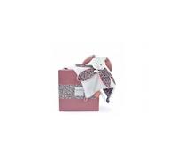 Doudou et Compagnie - Doudou pétale Lapin Rose - Collection Bohaime - Blanc - Naissance