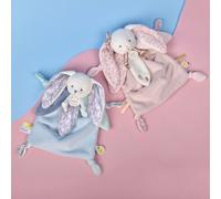 Doudou Lapin Vanille Fraise rose (25 cm)