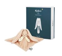 Kaloo Doudou lapin Lapinoo 30 cm bi-matières viscose et velours côtelé pêche