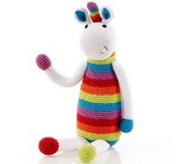 Doudou Licorne Rainbow 37cm Pebble® Maille Crochet Coton Bio -