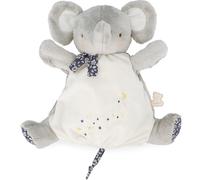 KALOO - Petites Chansons - Doudou Marionnette Éléphant Gris - Doudou Bébé - Peluche Marionnette à Main 24 cm - Jeu d'Éveil - Dès La Naissance, K210004
