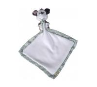 Doudou Minnie Plat Vert et Blanc 25 x 25 cm - Set Peluche Enfant + Carte Animal - Cadeau Naissance bébé