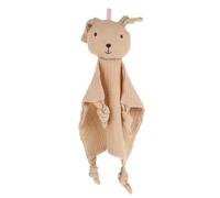 Doudou Mouchoir Apaisant pour Bébé, Double Tissu de Coton, Ours Kaki | Jouet Réconfortant Style Dessin Animé, Prise en Main, Aide à Calmer les -Nés, Baby Shower Extérieur