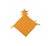 Doudou mouchoir Étoile en gaze de coton - Jaune Moutarde - l 30 x L 46 cm