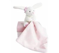 Doudou mouchoir boîte fleur lapin rose - doudou et compagnie Rose G