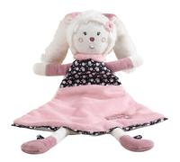 Doudou mouchoir lapin en velours - miss fleur de lune blanc TU