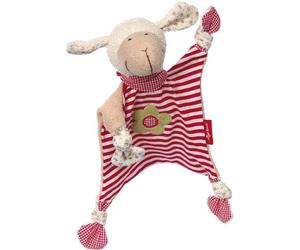 Doudou Mouton Plat carré à nœuds 26 cm Coton Bio Sigikid® - câlins b