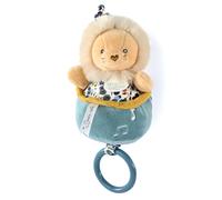 Doudou musique 14 cm polyester BOH'AIME lion jaune multicolore