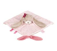 Nattou Doudou Plat Lapin Nina, Nina, Jade et Lili, 27 x 20 x 5 cm, Beige/Rose