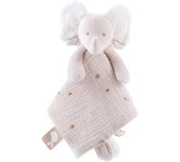 NOUKIE'S - Doudou bébé et Enfant - Eléphant Beige Bali - Eveil et Sommeil - Marionnette - Cadeau de Naissance