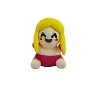 Doudou omz plush, fille souriante avec deux tresses, couleur jaune, 20 cm