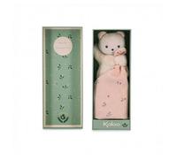 Doudou Ours Feuilles d'amour - Kaloo - Carré Douceur - 18 cm x 18 cm - Multicolore - Enfant