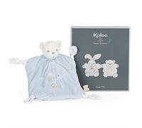 Doudou ourson 4 noeuds bleus attache sucette 20 cm - K969956
