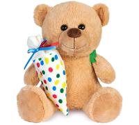 Doudou Ourson de Rentrée 25 cm pour Scolarisation Cadeau Garçon Fille