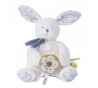 Doudou pantin lapin avec donut 20 cm coeur océan