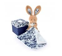 Doudou pantin lapin bleu marine bleu TU