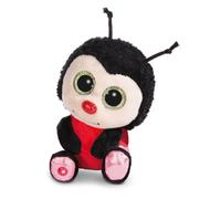 Doudou - Peluche GLUBSCHIS Coccinelle Lily May 15cm, avec des Grands Yeux Scintillants