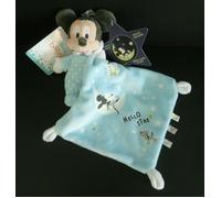 . DOUDOU PELUCHE MOUCHOIR Disney Nicotoy MICKEY Bleu Hello Star Etoile 100%NEUF
