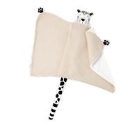 Doudou plaid panthère amande